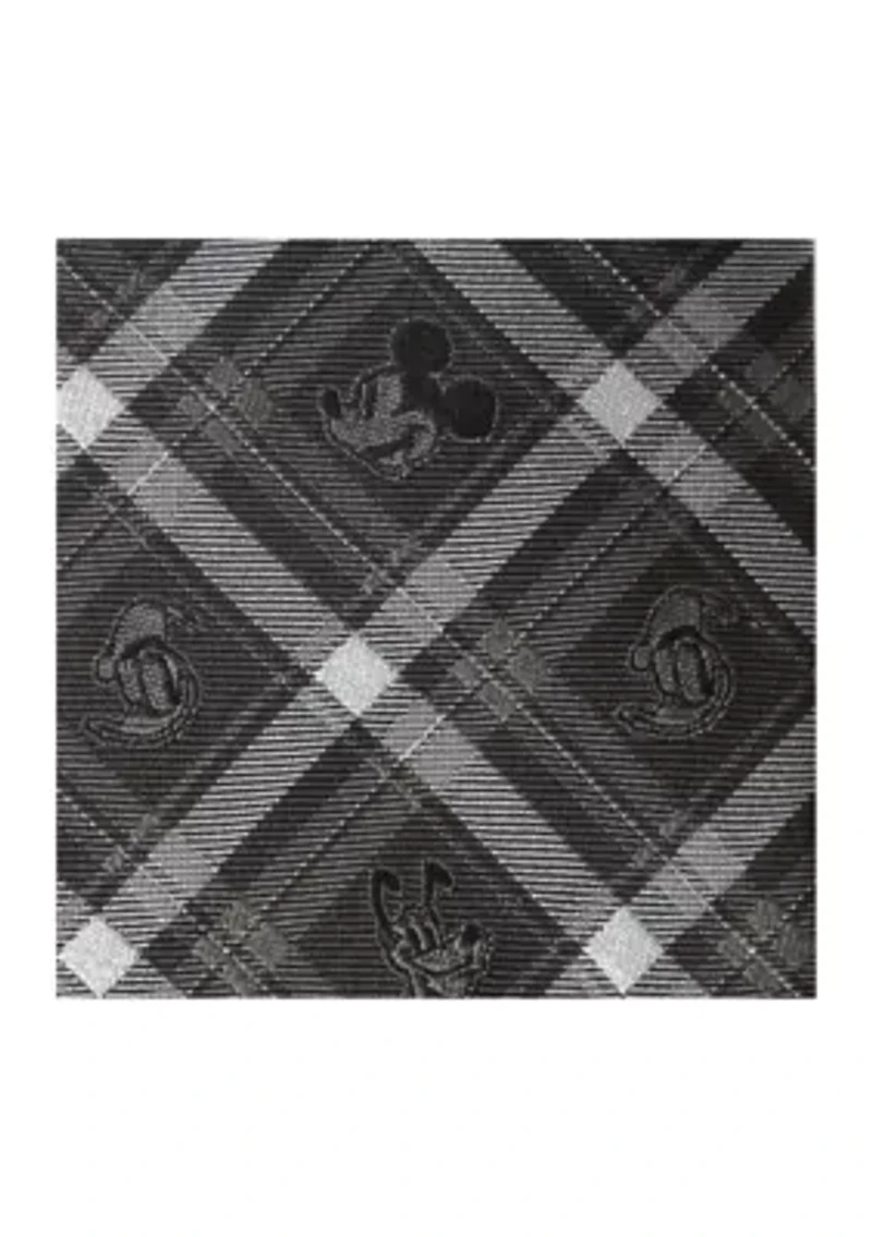 Mickey and Friends Charcoal Plaid Tie