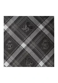 Mickey and Friends Charcoal Plaid Tie