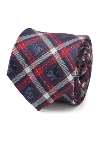Mickey and Friends Navy Plaid Tie