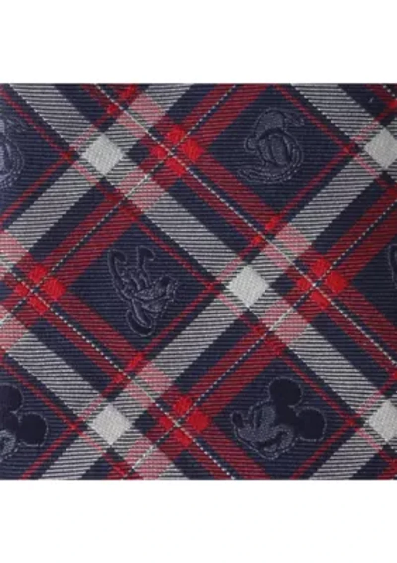 Mickey and Friends Navy Plaid Tie