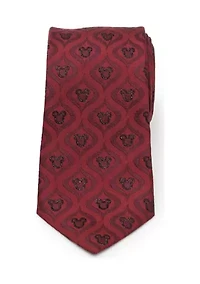 Mickey Mouse Holiday Metallic Black Silk Tie