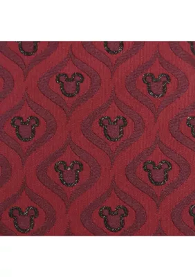 Mickey Mouse Holiday Metallic Black Silk Tie