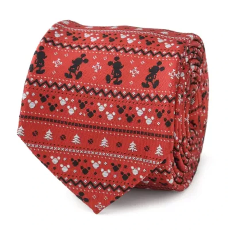 Mickey Fair Isle Red  Tie