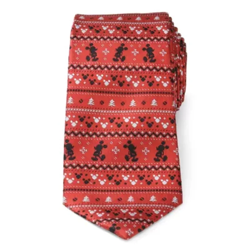 Mickey Fair Isle Red  Tie