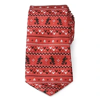 Mickey Fair Isle Red  Tie
