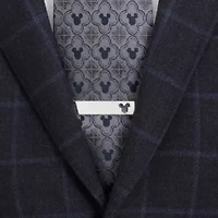 Mickey Mouse Black Necktie and Tie Bar Gift Set