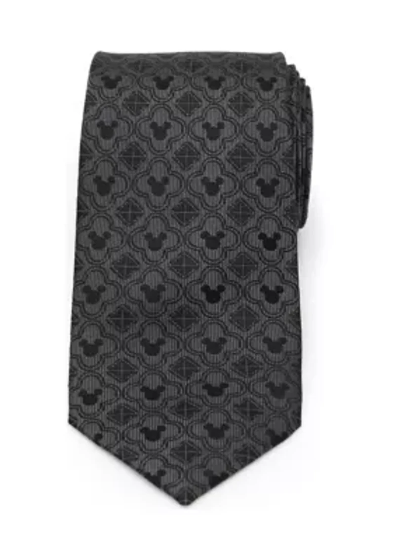 Mickey Mouse Pattern Black Tie