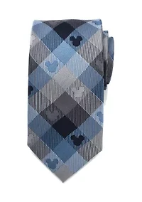 Mickey Mouse Blue Plaid Tie
