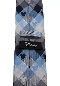 Mickey Mouse Blue Plaid Tie