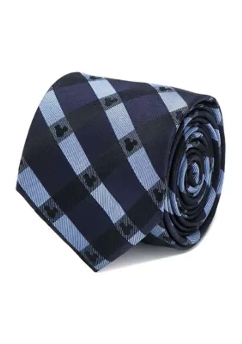 Mickey Mouse Blue Plaid  Tie