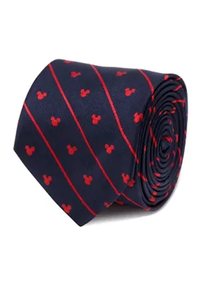 Mickey Mouse Navy Pinstripe Tie