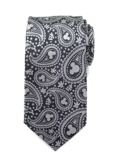 Mickey Mouse Gray Paisley Tie