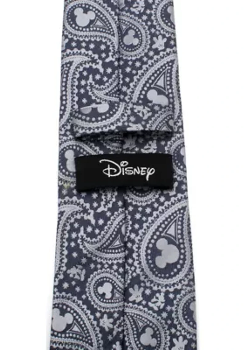 Mickey Mouse Gray Paisley Tie