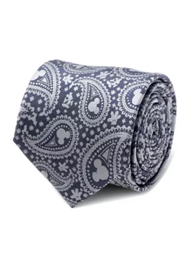 Mickey Mouse Gray Paisley Tie