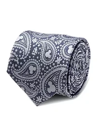 Mickey Mouse Gray Paisley Tie