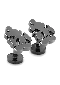 Black Mickey Mouse Silhouette Cufflinks