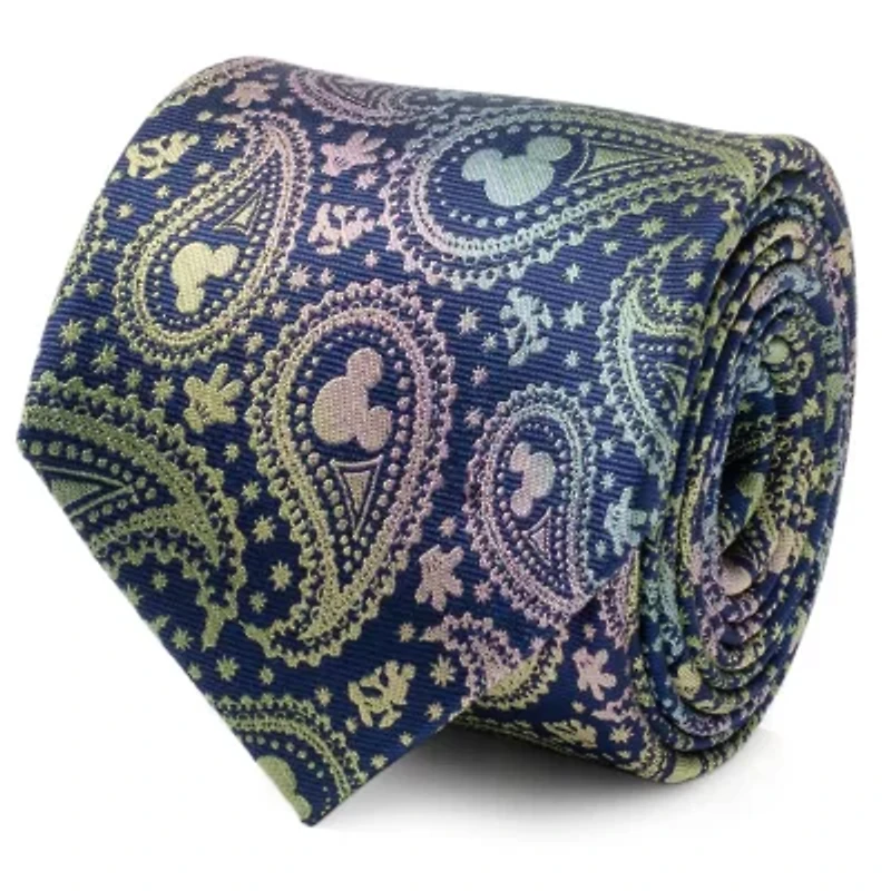 Mickey Silhouette Iridescent Navy Tie