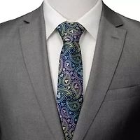 Mickey Silhouette Iridescent Navy Tie