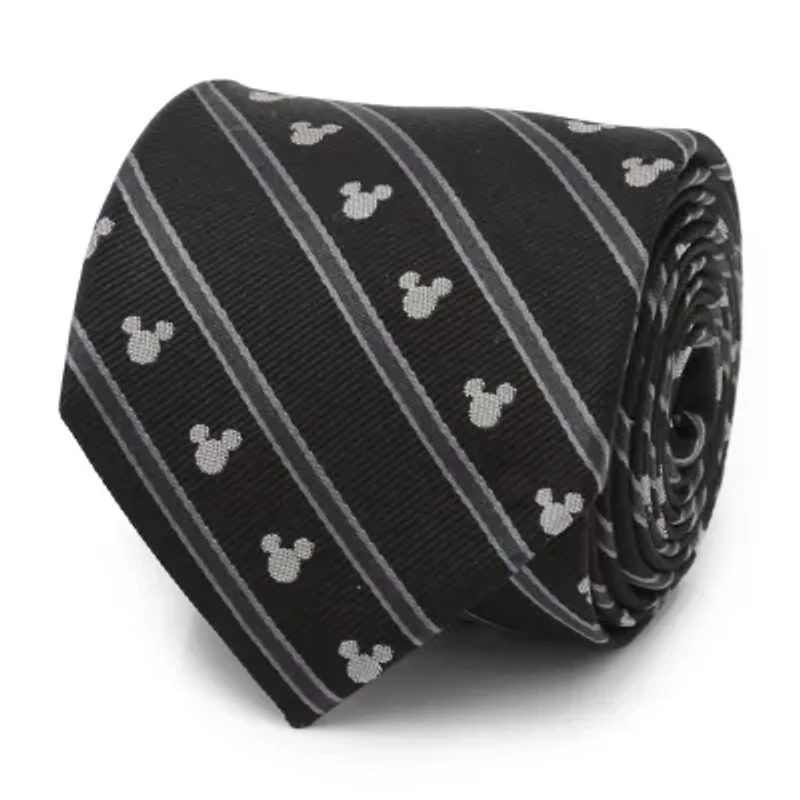 Mickey Mouse Stripe Black Tie