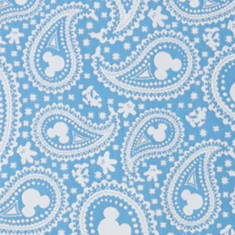 Mickey Mouse Paisley Teal Pocket Square
