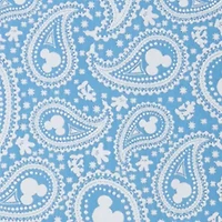 Mickey Mouse Paisley Teal Pocket Square