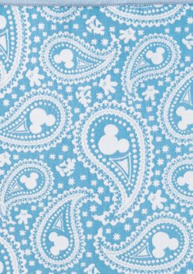 Mickey Mouse Paisley Teal Pocket Square
