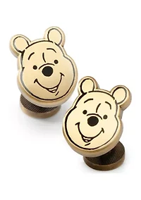 Winnie The Pooh Face Gold Cufflinks