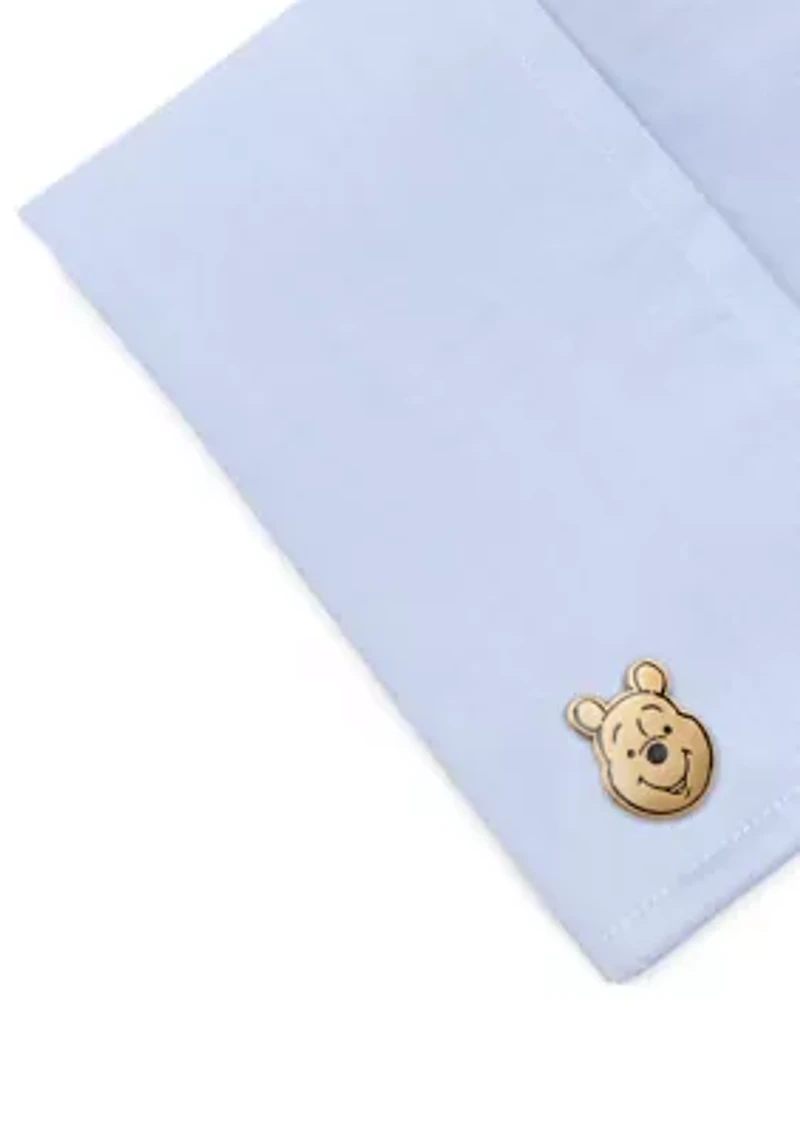 Winnie The Pooh Face Gold Cufflinks