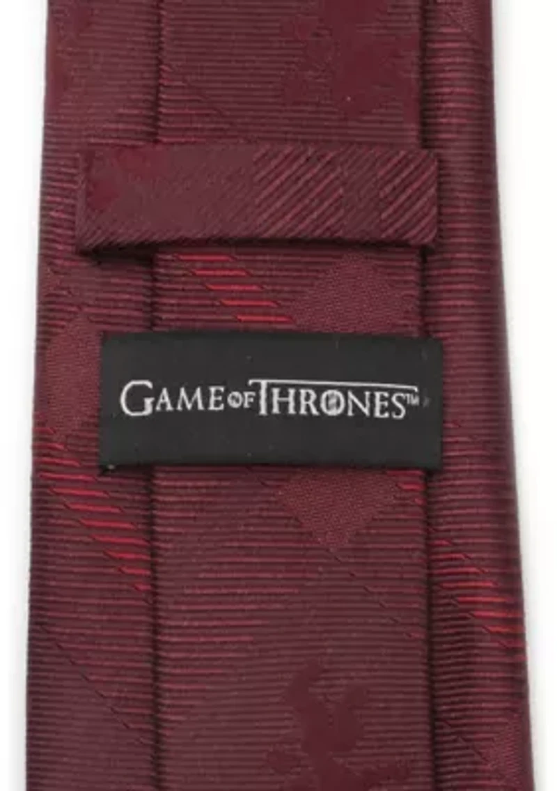 Men's Lannister Lion Red Plaid Silk Tie