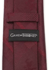 Men's Lannister Lion Red Plaid Silk Tie