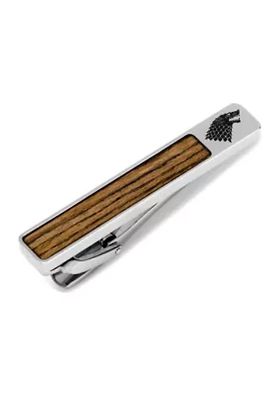 Stark Inlaid Wood Tie Clip