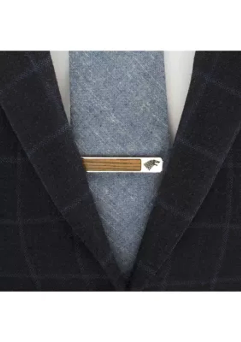 Stark Inlaid Wood Tie Clip