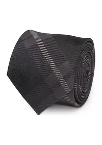 Men's Targaryen Dragon Black Plaid Silk Tie