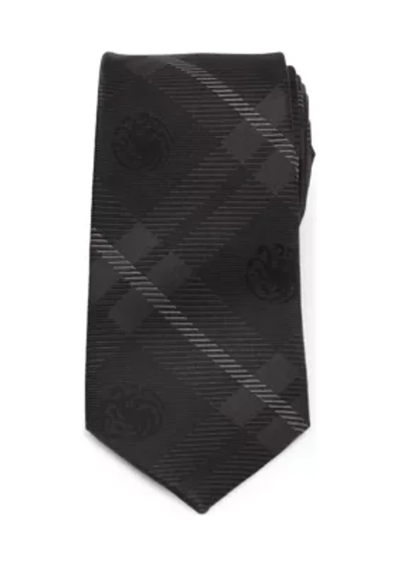 Men's Targaryen Dragon Black Plaid Silk Tie