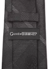Men's Targaryen Dragon Black Plaid Silk Tie
