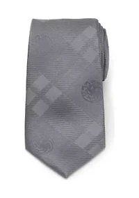 Men's Targaryen Dragon Gray Plaid Silk Tie