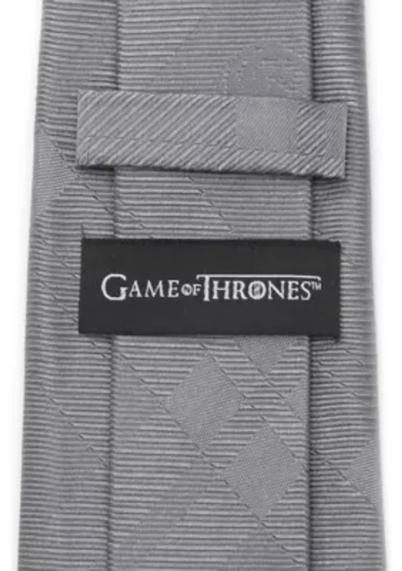 Men's Targaryen Dragon Gray Plaid Silk Tie