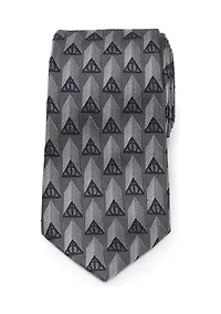 Deathly Hallows Gray Silk Tie