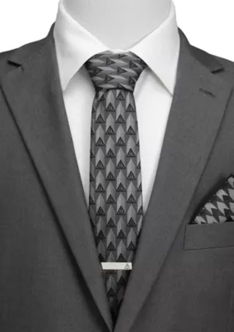 Deathly Hallows Gray Silk Tie