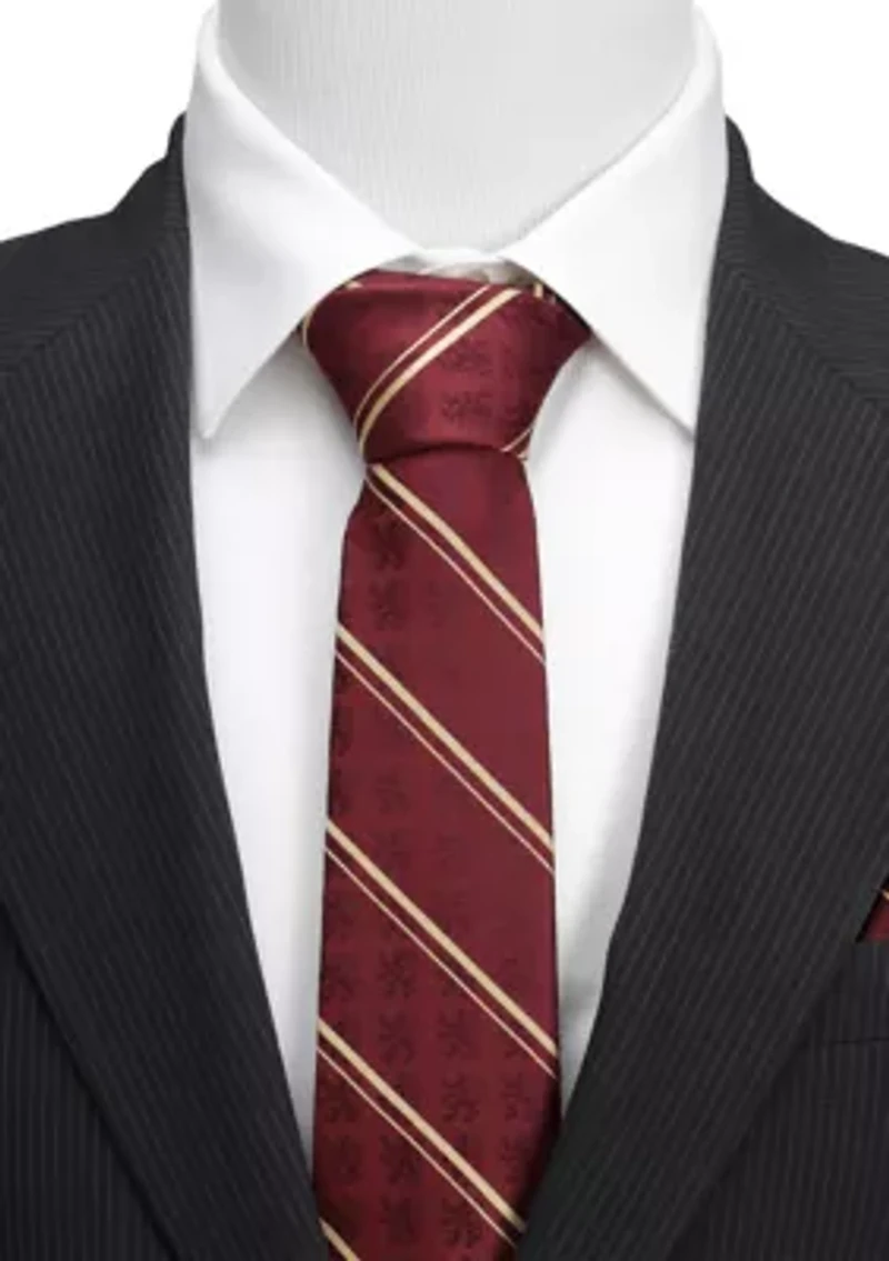 Gryffindor Maroon Stripe Silk Tie