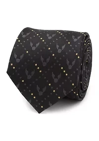 Golden Snitch Black Silk Tie