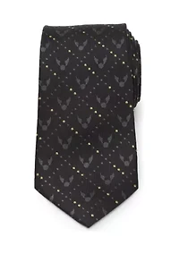 Golden Snitch Black Silk Tie