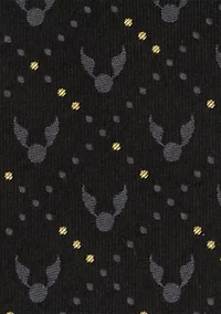 Golden Snitch Black Silk Tie