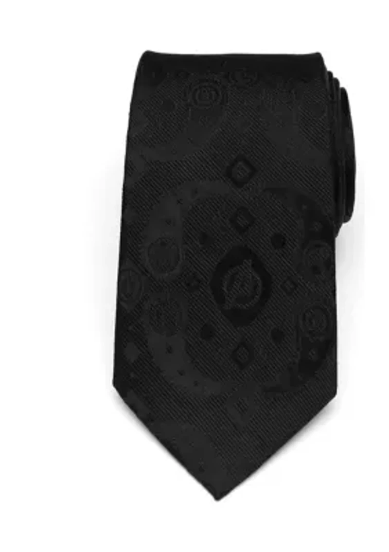 Avengers Paisley Icons Print Black Tie
