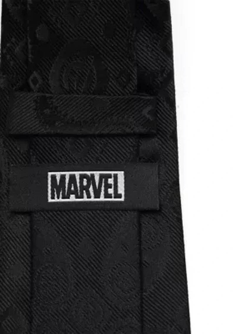 Avengers Paisley Icons Print Black Tie