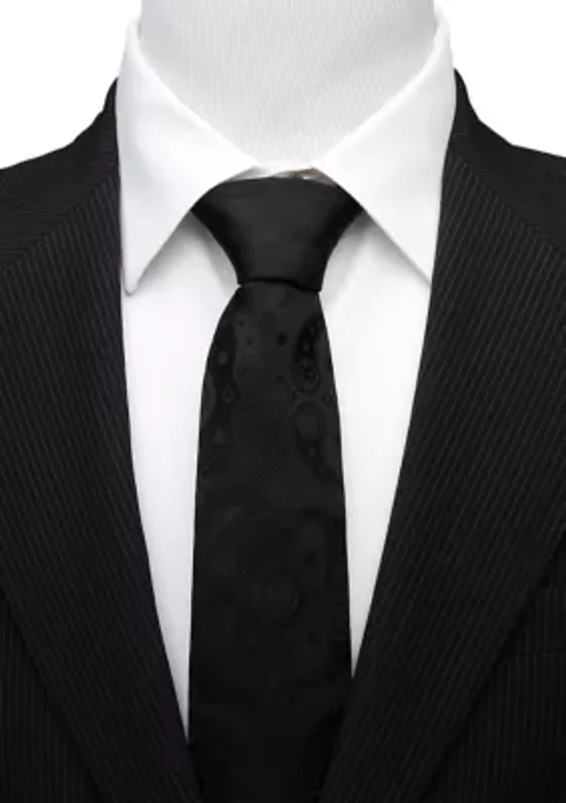 Avengers Paisley Icons Print Black Tie