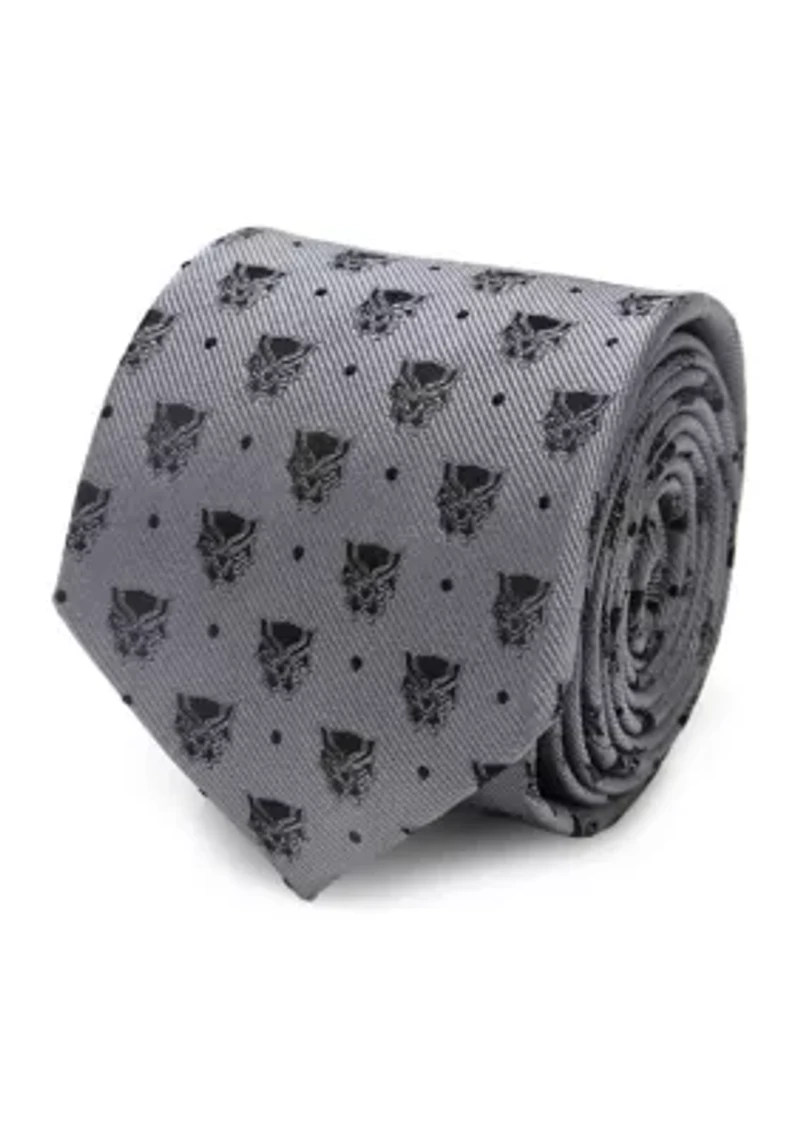 Black Panther Gray Dot Tie