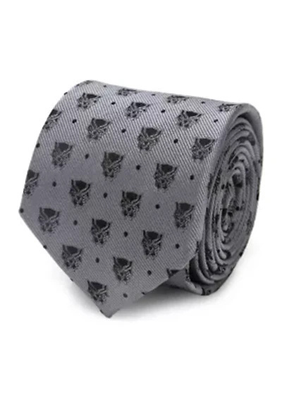 Black Panther Gray Dot Tie