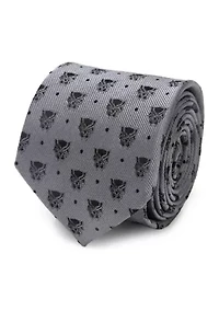 Black Panther Gray Dot Tie
