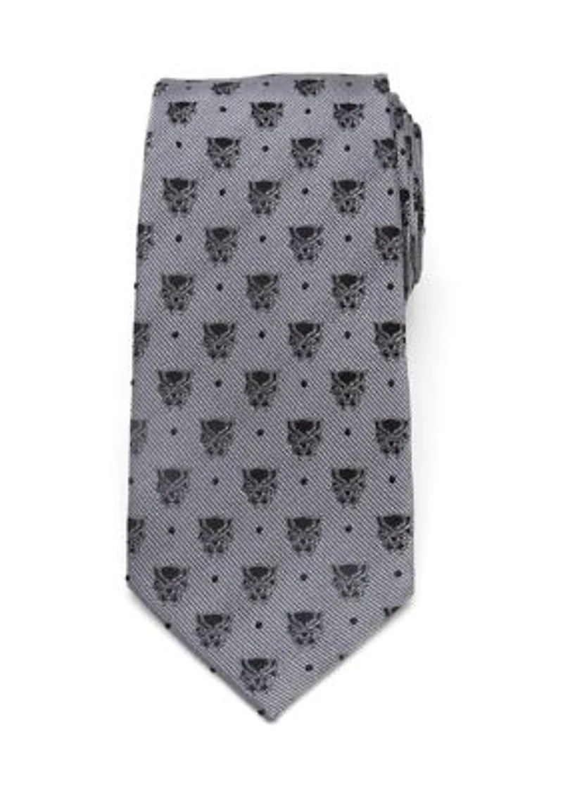 Black Panther Gray Dot Tie